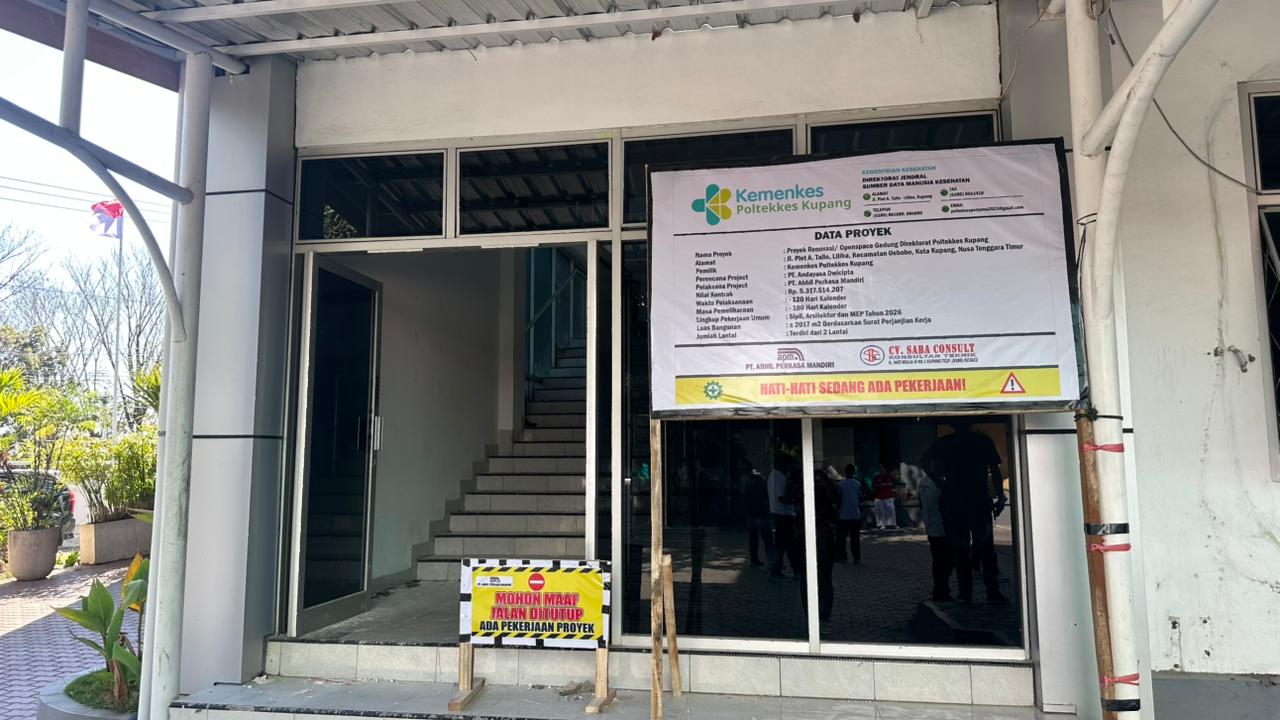 Poltekkes Kemenkes Kupang Renovasi Gedung Direktorat