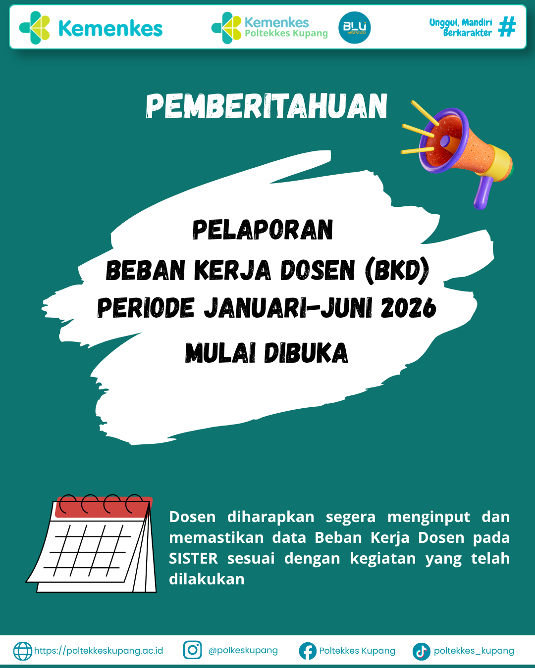 Pengumuman Pengisian BKD Dosen 2026